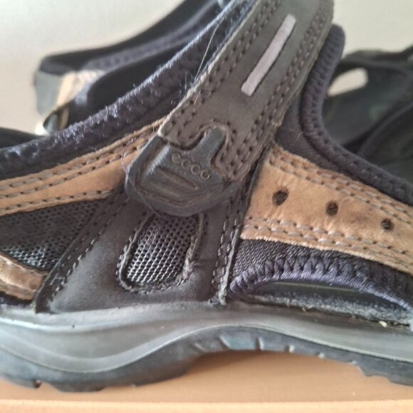 ECCO Men's Yucatan Sport Sandals - Black/Grey/Tan - EU 41 - Picture 6 of 8